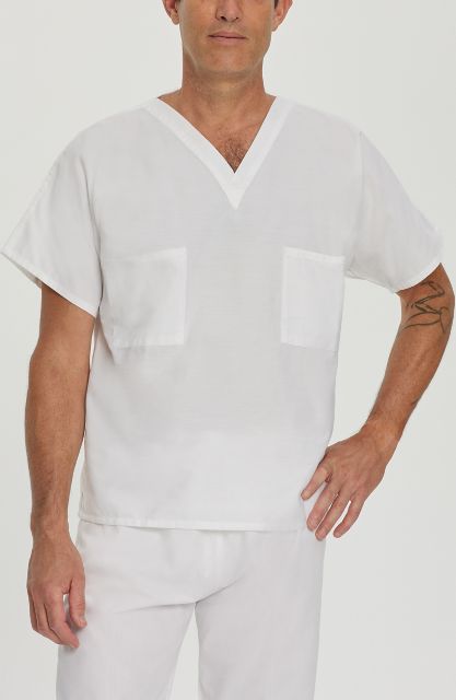 Landau Essentials Unisex Reversible 1-Pocket V-Neck Scrub Top 2XL
