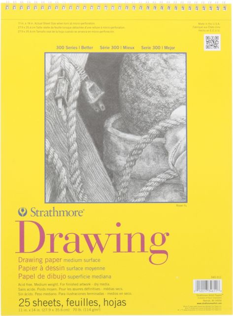 DRAWING 300 11X14 SPIRAL BOUND 25 SHEETS
