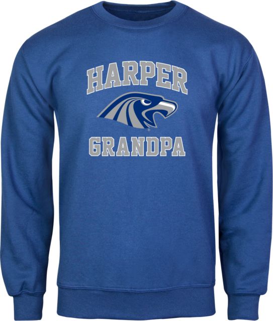 Harper College Fleece Crew Grandpa - ONLINE ONLY